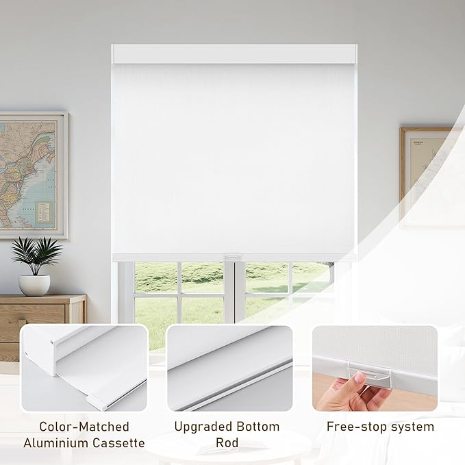 AOSKY Linen Roller Blinds Shades