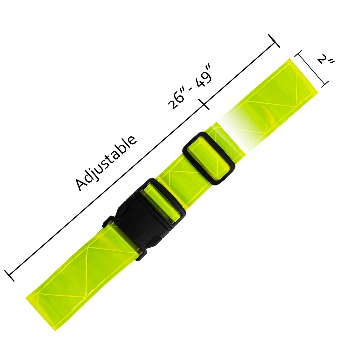 DASHGLOW - 2 Pack - Reflective Glow Belt Safety Gear, Pt Belt, for Running Cycling Walking Marathon Military