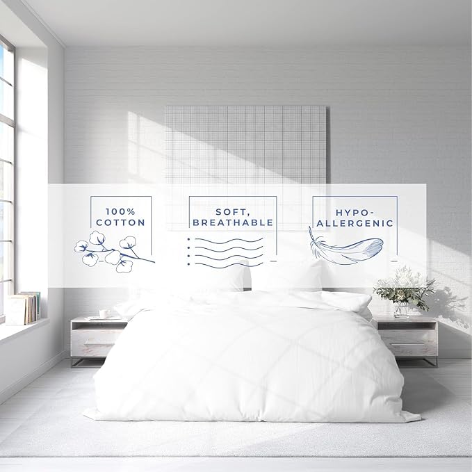 Kotton Culture 1 Pc King Size Duvet Cover Only -100% Egyptian Cotton Sateen 600 Thread Count Ultra Soft Premium Durable Comforter Cover Zipper Closure & Corner Ties (White, King 102"x94")