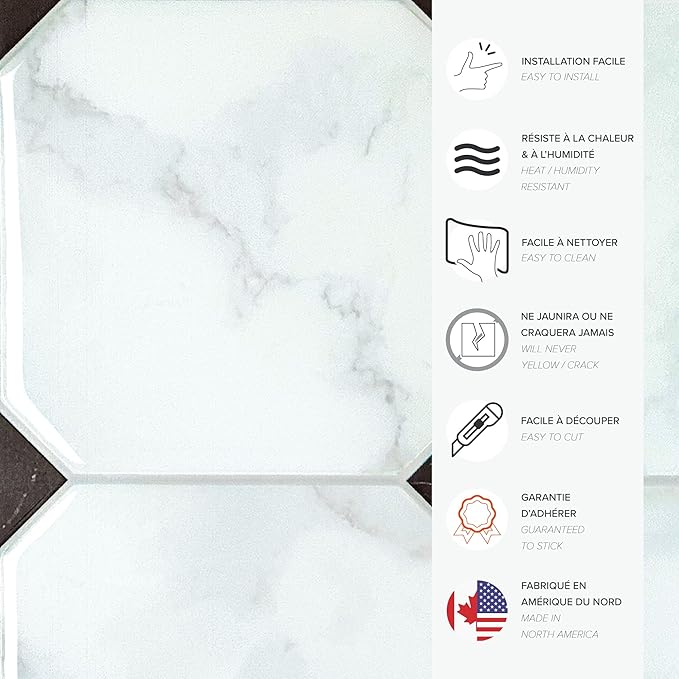 SMART TILES Peel and Stick Backsplash