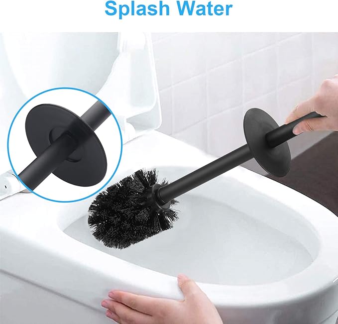 Stainless Steel Toilet Bowl Brush and Holder for Bathroom Storage Organization