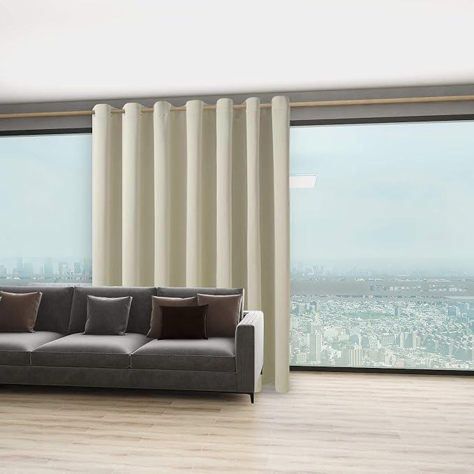 BONZER Room Divider Blackout Curtain Wide Room Darkening Total Privacy Wall