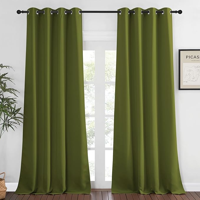 NICETOWN Bedroom Curtain Room Darkening Drapery 102 inches Length