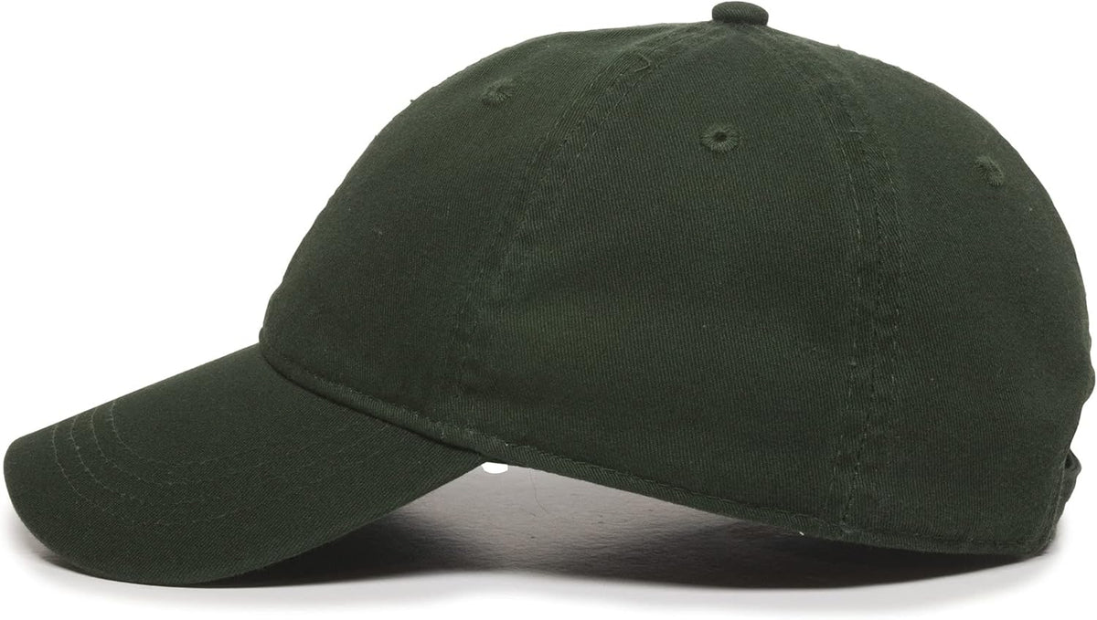 Outdoor Cap | Washed Cotton Baseball Cap - Versatile Dad Hat for Men & Women, Dark Green