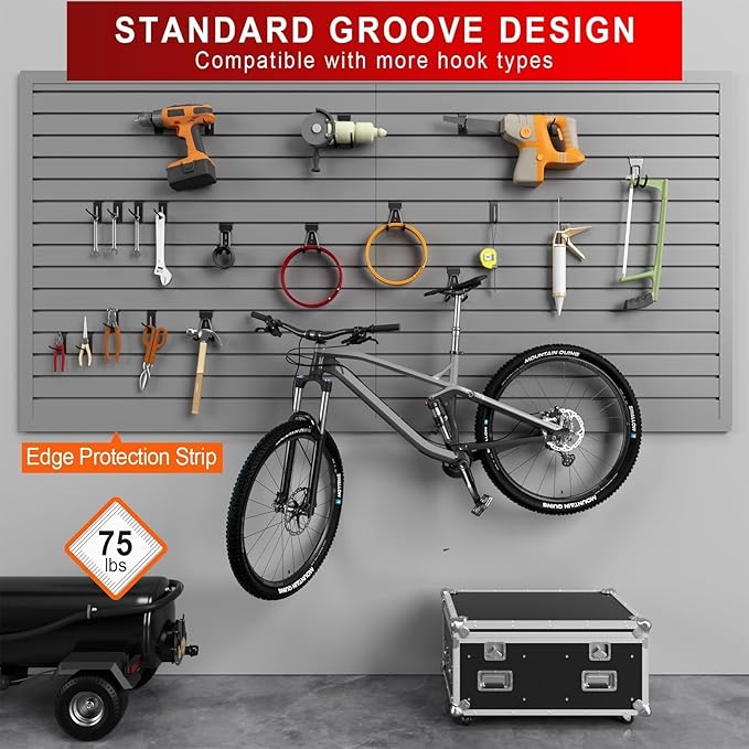 4'H x 4'W Slatwall Panel Garage Wall Organizer
