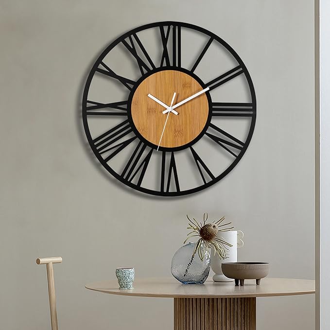 1st owned Wall Clocks for Living Room Decor, Round Silent Non Ticking, Modern