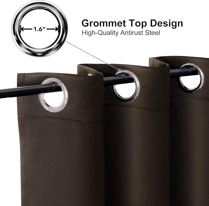 ChrisDowa Blackout Curtains 108 Inches Long