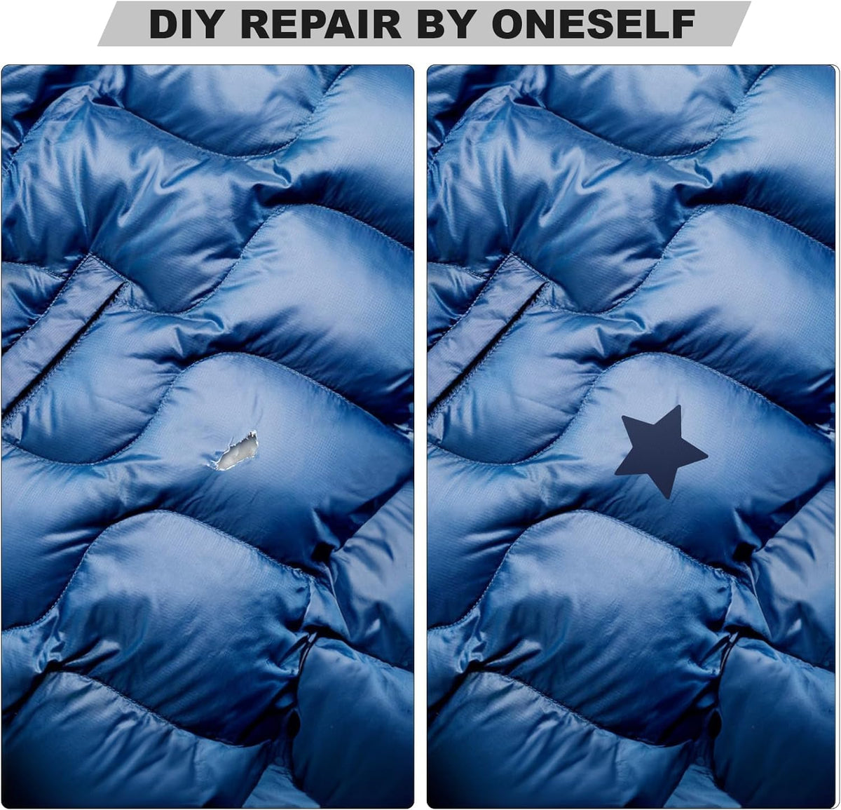 OAZ Nylon Repair Patches - 8 Self-Adhesive Waterproof Fabric Patches for Outdoor Gear | Dark Pink, 7.87 x 5.9 Inch