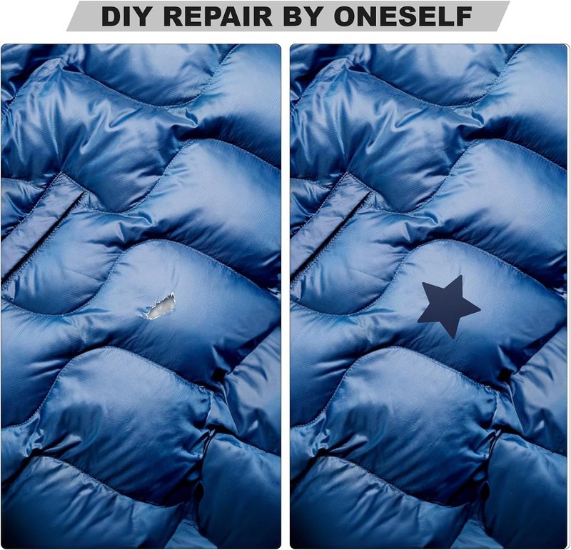 OAZ 8 Pieces 7.87 x 5.9 inch Clear Tent Repair Patches Waterproof Tape Self-Adhesive Fabric Repair Tape Lightweight Outdoor Gear Patch Kit for Down Jacket Clothing Rv Awning (Clear)