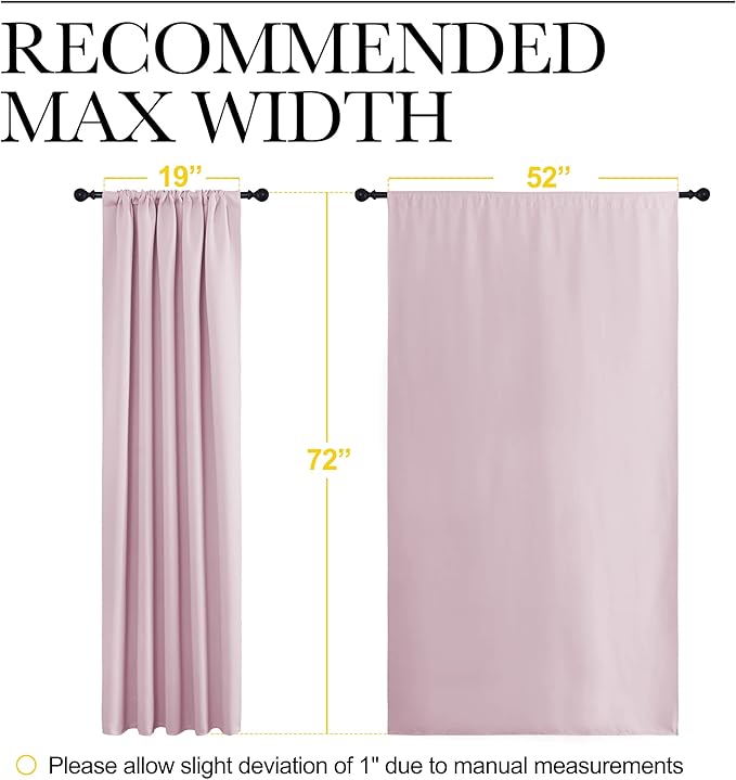 NICETOWN Blackout Curtains for Girls Room
