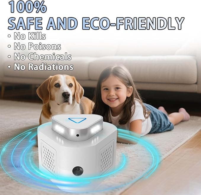2 Packs Mice Repellent Ultrasonic Plug in Rodent Repeller Indoor, 360° Pest Control Indoor Pest Repellent, Mouse Deterrent for Home, Kitchen, Attic, Garage,4 Mode Switching