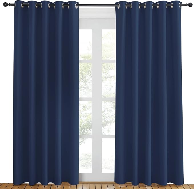 NICETOWN Blackout Navy Curtain Drape