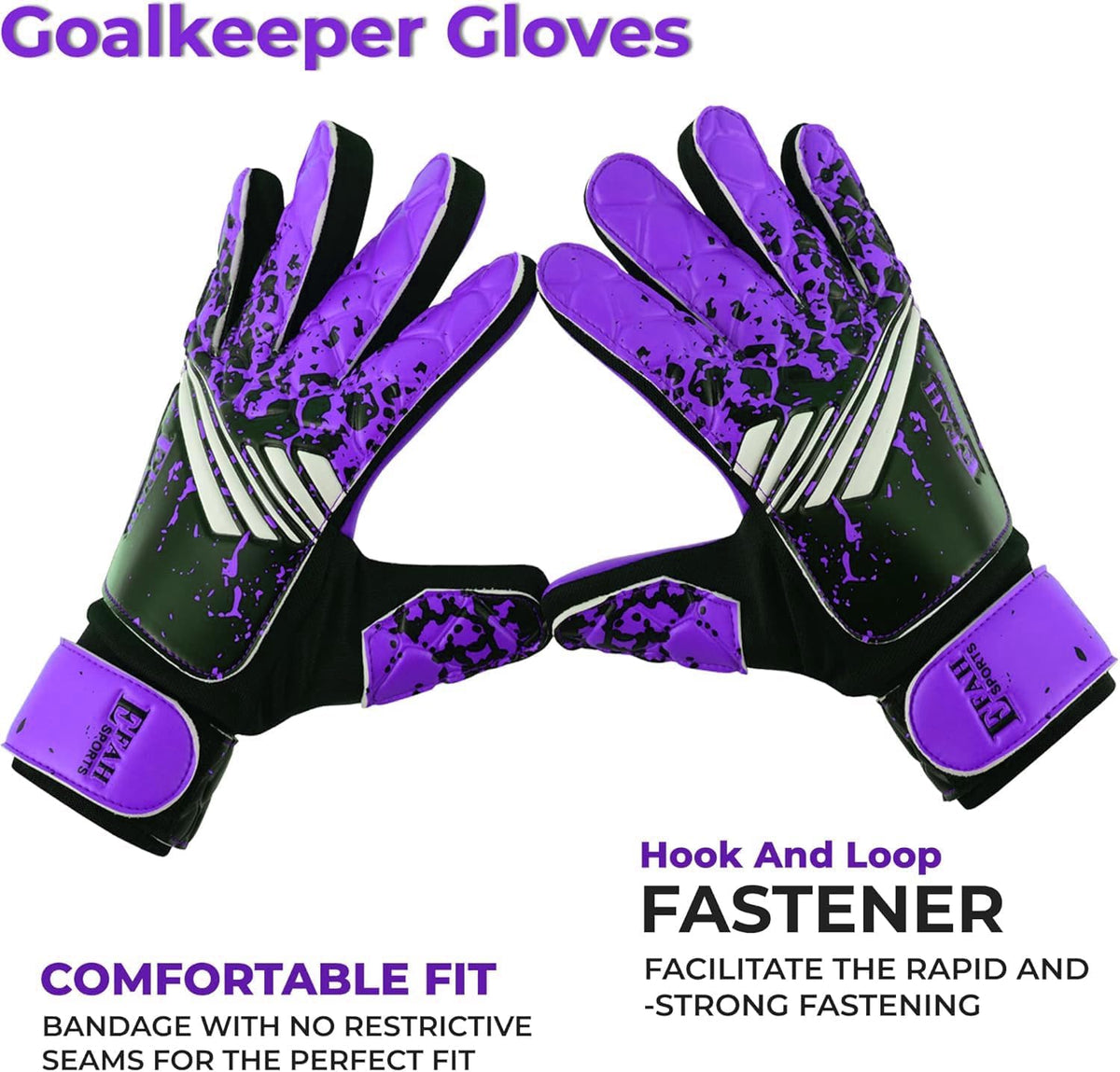 Skiennix Soccer Goalkeeper Gloves - Strong Grip for Kids & Youth Football | Durable & Comfortable