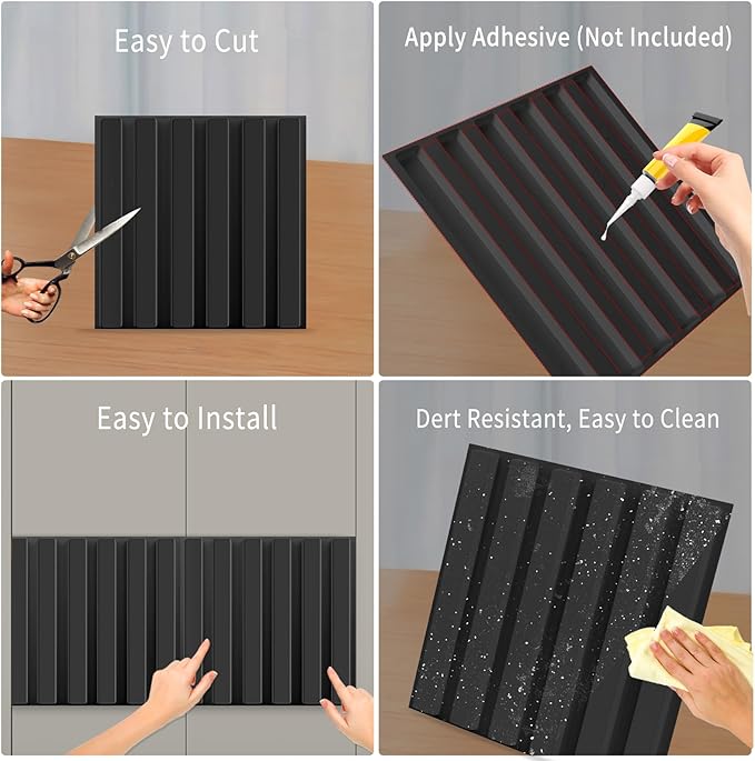 33 Pack 3D PVC Wall Panels 12x12 Inch
