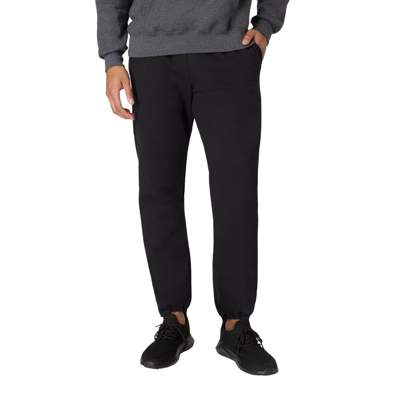 Hanes Men's Ultimate Cotton Pant, Black, Large