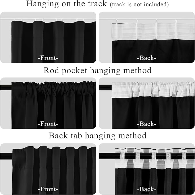 RYB HOME 100%Blackout Room Divider Curtain, Thermal Insulated & Privacy Assurd