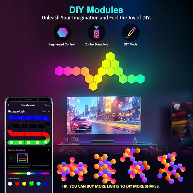 Kangtaixin Hexagon LED Lights 12 Pack