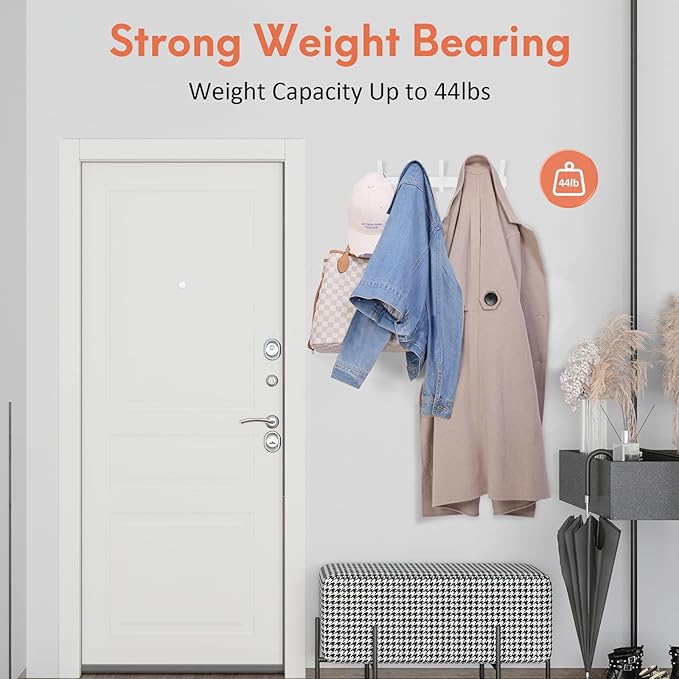 Optish Coat Rack Wall Mount, Coat Hook Wall Mount, Wall Hooks