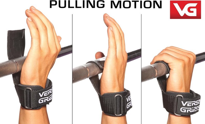 Versa Gripps Pro, Made in USA, Wrist Straps for Weightlifting Alternative, Best Training Accessory, XS, Black
