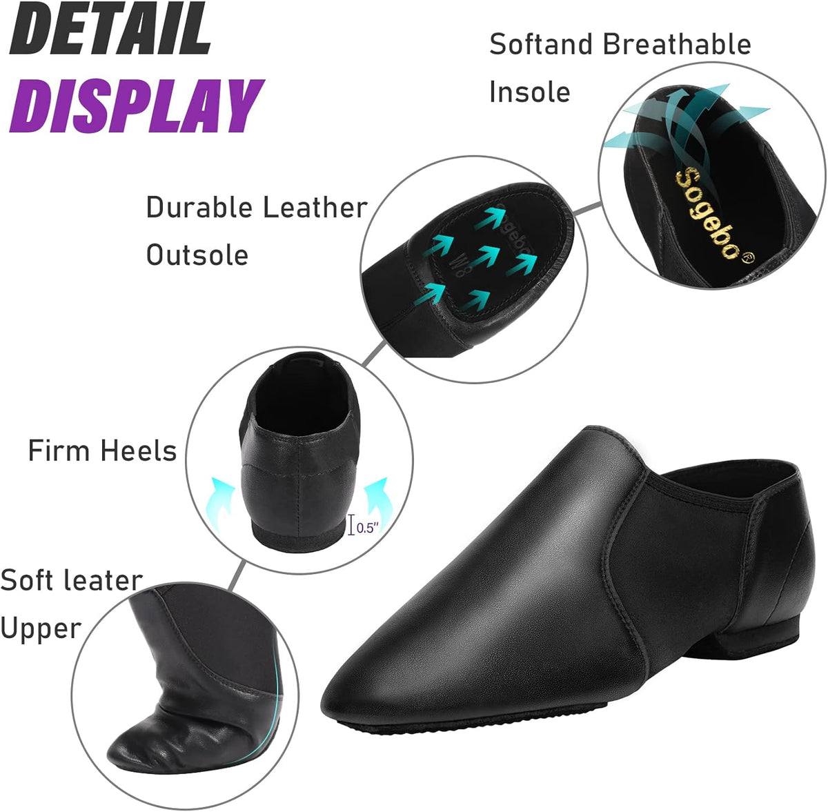 Skiennix Split Sole Jazz Shoes for Kids - Comfortable Dance Footwear for Toddlers to Big Kids