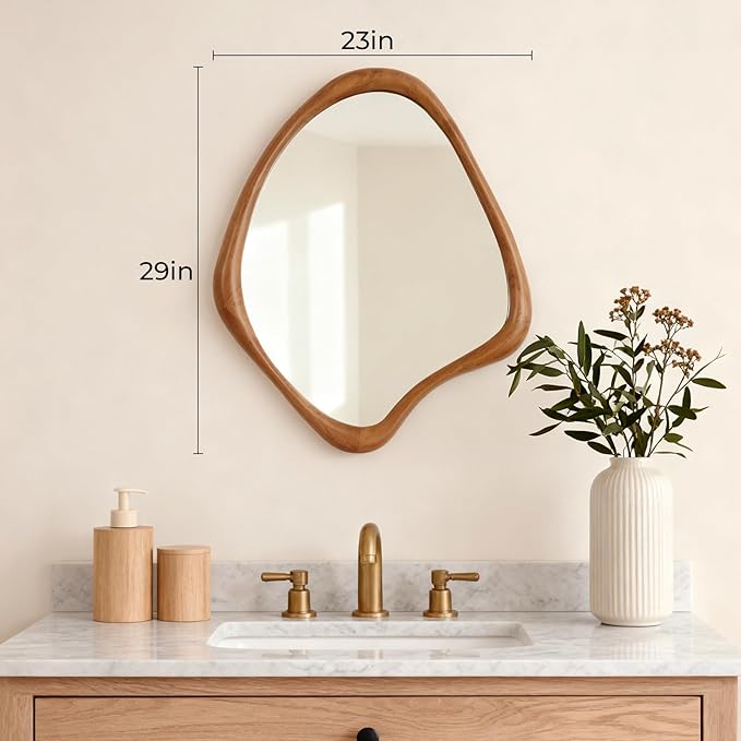 WallBeyond Asymmetrical Mirror, Irregular Wall Mirror, Wall Mirrors Decorative