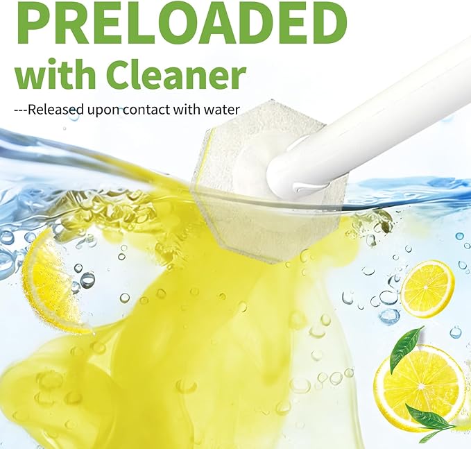 60 Count Toilet Wand Refills for Clorox, Disposable Toilet Cleaner Refill Pads for Clorox ToiletWand Cleaning System, Upgrade Toilet Brush for Bathroom Cleaning,No Falling Apart,Light Scent