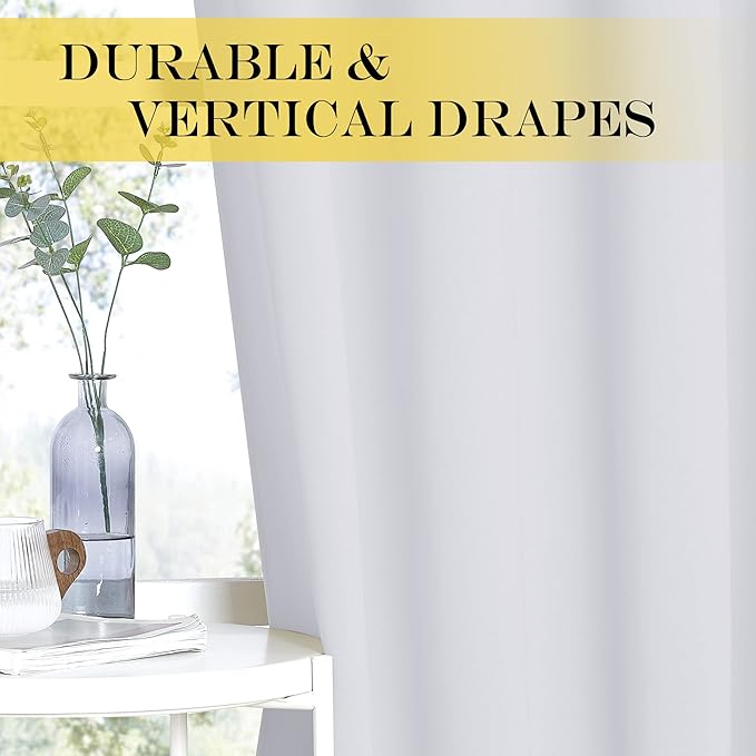NICETOWN Grommet Top Thermal Insulated Solid Room Darkening Curtain / Drape