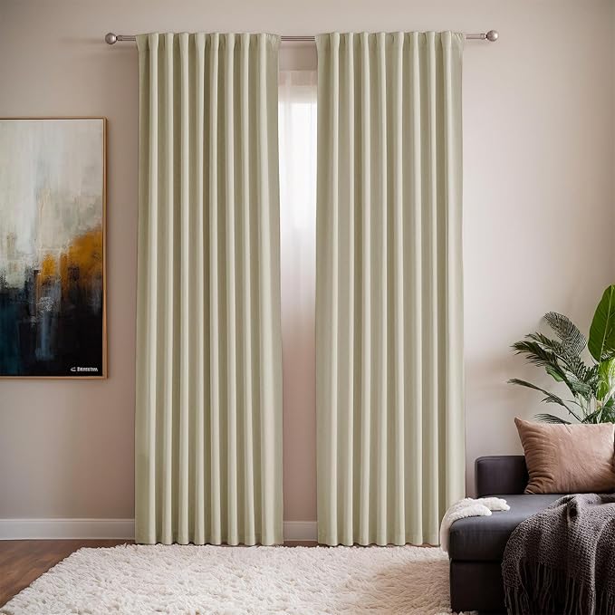 Blackout Curtains for Bedroom 52 x 84 Inches Long 2 Panels Set