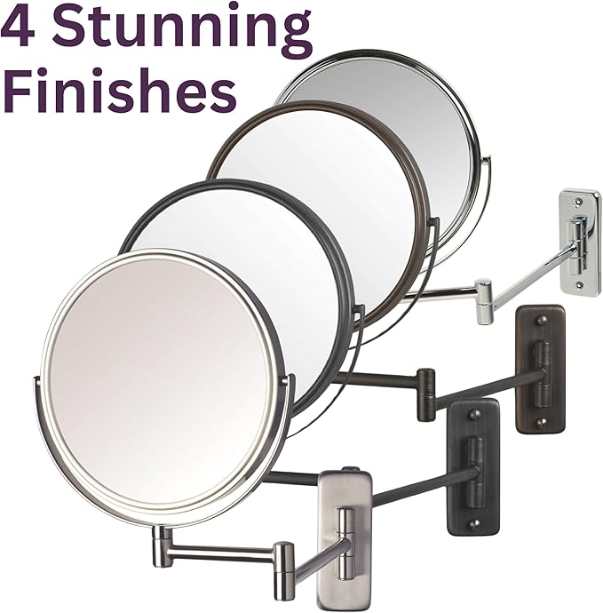 JERDON Wall-Mounted Magnifying Mirror