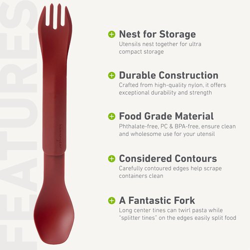 GoBites Duo Travel Silverware Set - Full Size Reusable Fork & Spoon, BPA-Free Utensils