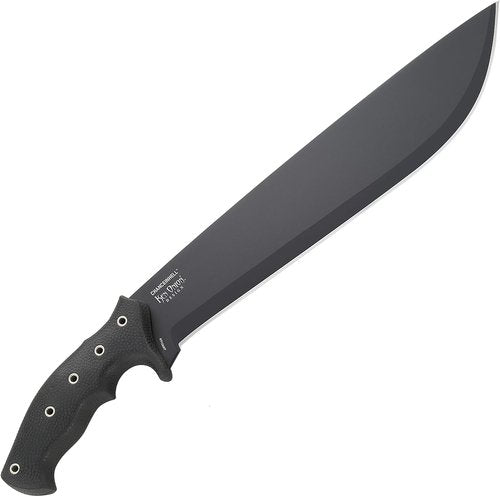 CRKT Halfachance Parang Machete - 18" Black Carbon Steel Blade with Sheath for Survival & Camping