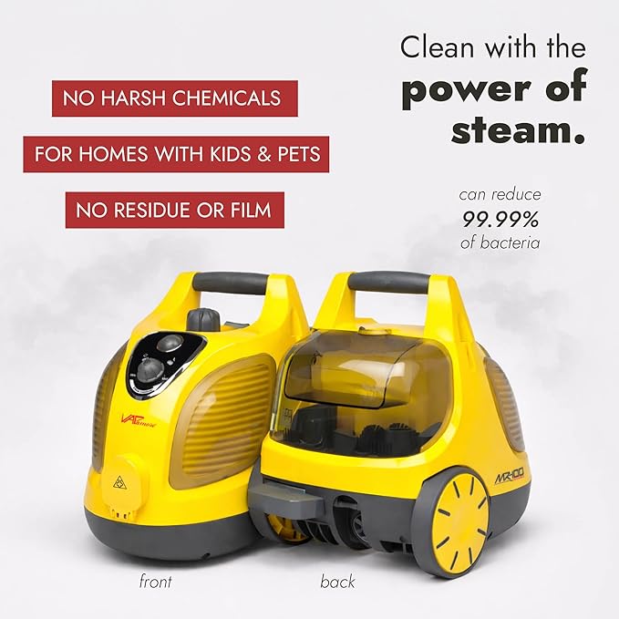 Vapamore MR-100 Primo Steam Cleaner – Professional-Grade, Italian-Designed Chemical-Free Steam Cleaning System for Pet Accidents, Floors, Tile, Grout, Auto, Jewelry & More