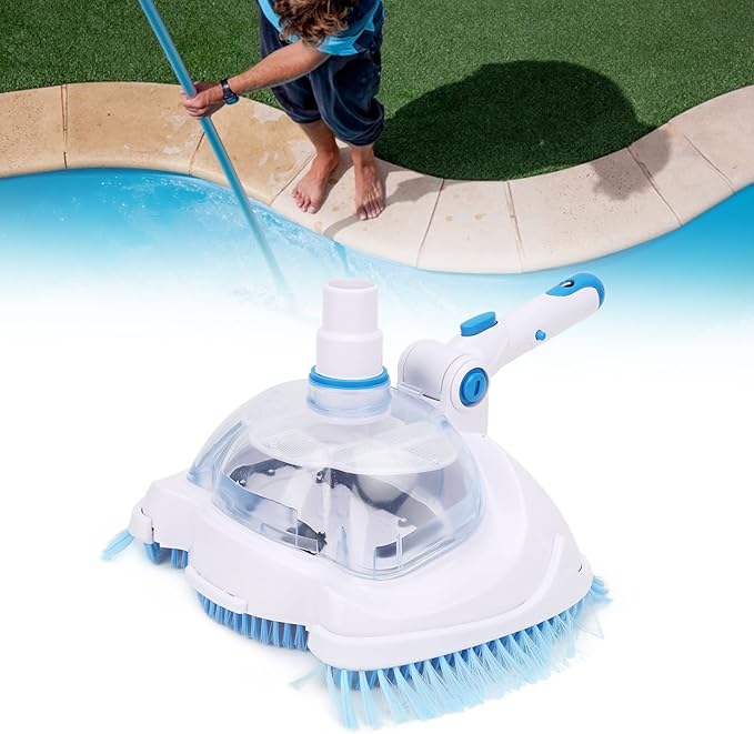 PerGar Pool Vacuum Heads, Manual Pool Vacuum Heads, Pool Vacuum Head Accessories, allinone Pool Cleaning Tools, Pool Vacuum Heads with Brushes, Pool Cleaning Vacuum Heads