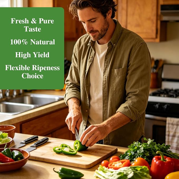 Groundio Jalapeno Pepper Seeds for Planting, Non-GMO Heirloom Vegetable Seeds for Outdoor Home Garden, Easy to Grow, Perfect for Salsa & Hot Sauce