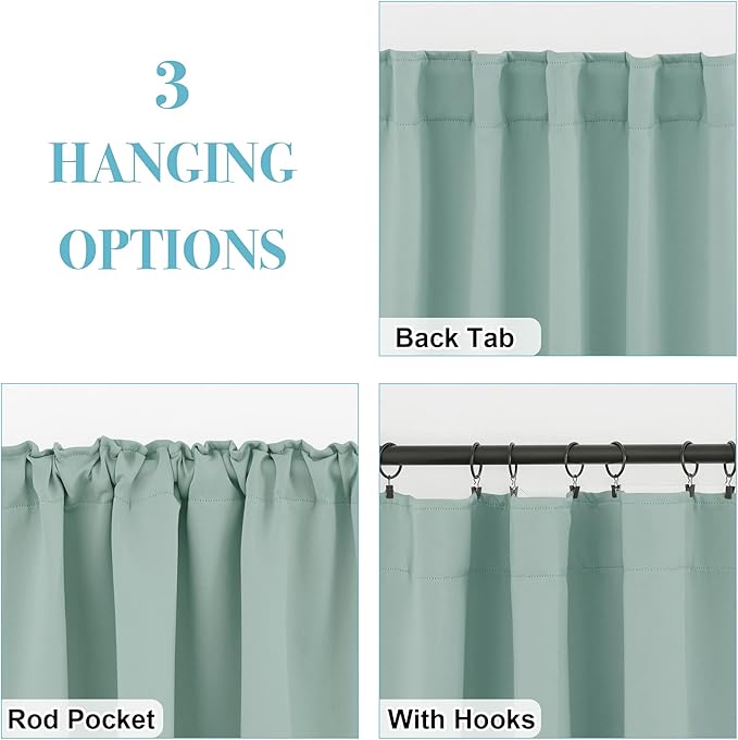 RYB HOME Small Window Curtains