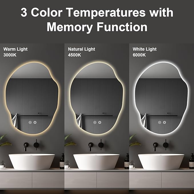Irregular LED Bathroom Mirror