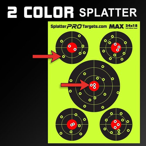 Extra Large Splatter Targets by [Brand Name] - Bright Fluorescent Yellow & White for Easy Shot Visibility | 18x24