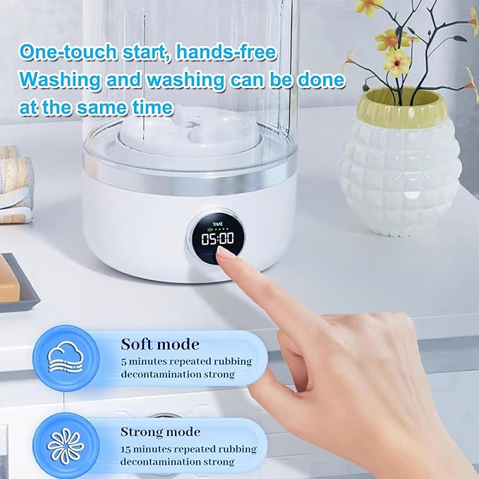 Ye02 Portable Washer | Ye02 Underwear Washer,Portable Rechargeable Cordless Miniature Washing Machine, Miniature Laundry Washing With 2 Modes Cleaning,Energy Class E