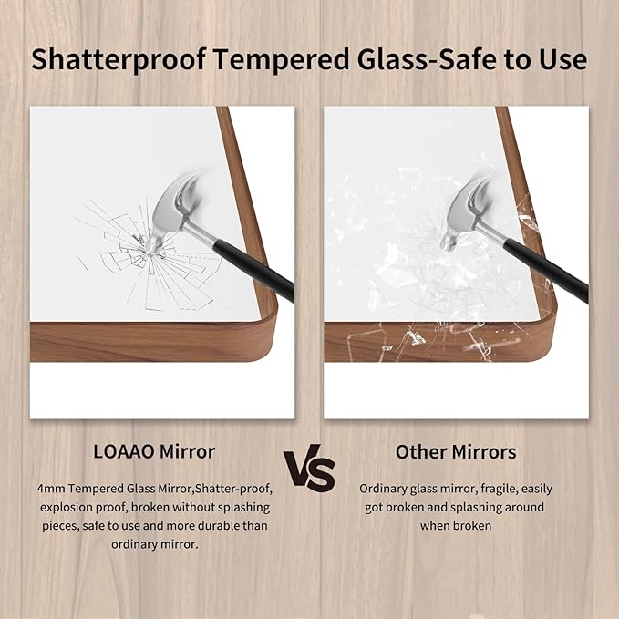 LOAAO 72X40 Inch Bathroom Mirror