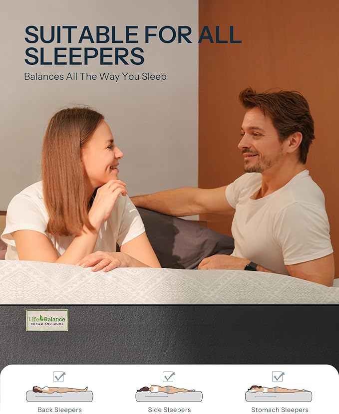 King Size Mattress, 8 Inch Cooling Gel Memory Foam Mattress, Motion Isolation in Made in USA Mattresses in a Box, Fiberglass Free, Medium Firm, Pressure Relief, CertiPUR-US Certified, CY-8-K
