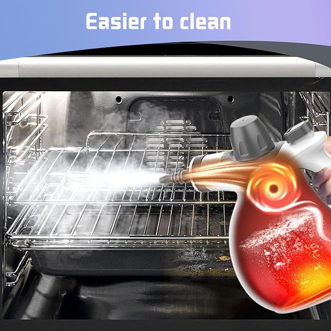 Featwell Handheld Steam Cleaner, Pressurized Portable Multi-Surface Steam Cleaner with 12 pcs Accessories, Multi-Purpose Portable Steamer for Cleaning Dirt, Grease, Tile, Floor, Couch, Car