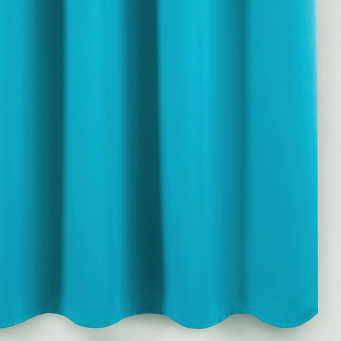 LEMOMO Teal Blackout Curtains 66 x 63 Inch Length/Set of 2 Curtain