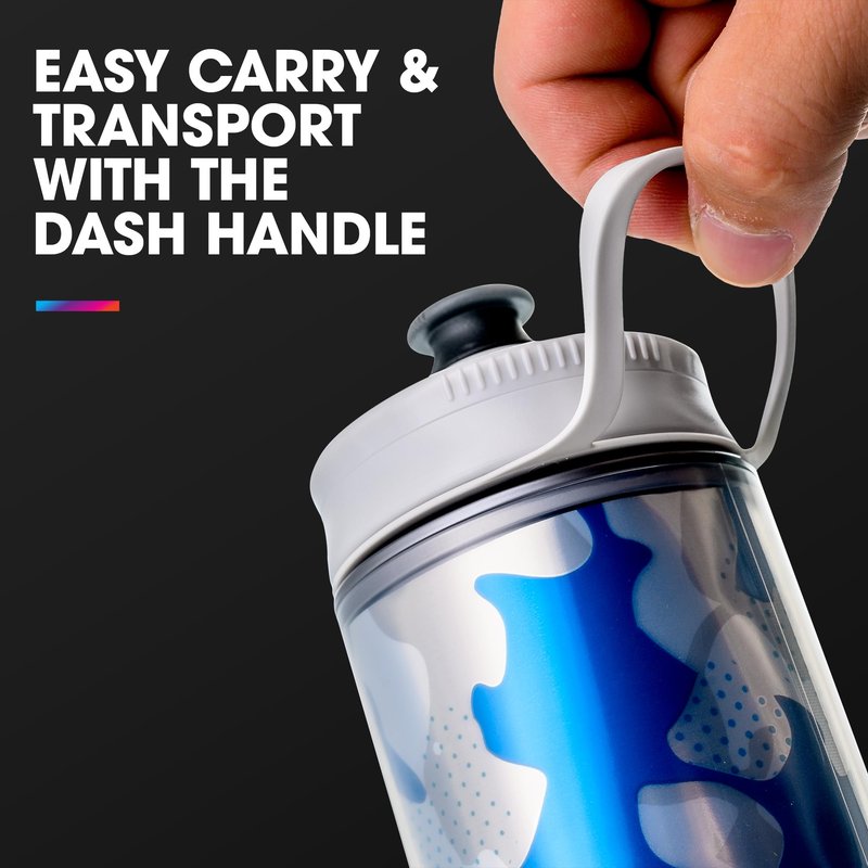 HydraPak | Polar Bottle - Polar Sport Insulated Water Bottle - BPA-Free, Sport & Bike Squeeze Bottle with Handle (Splash Multi, 600ml / 20oz)