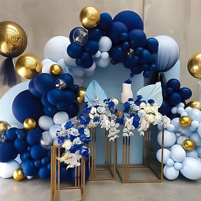 PartyWoo Navy Blue Balloons 50pcs 5 Inch Small Mini Matte Dark Blue Latex Balloons for Graduation New Year Wedding Sports Theme Baby Shower Men Birthday Bachelorette Party Decorations Blue-Y72