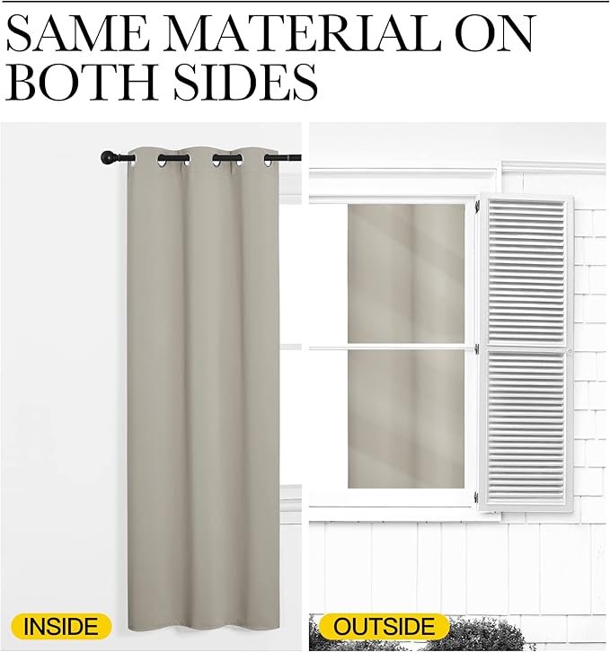 NICETOWN Natural Blackout Curtains