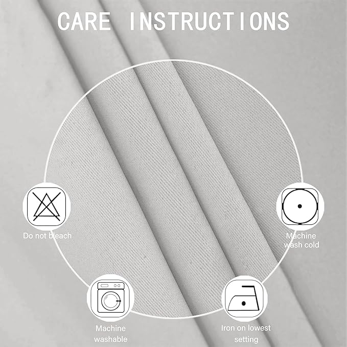 LEMOMO Blackout Curtains 38 x 84 inch/Light Grey Curtains Set of 2