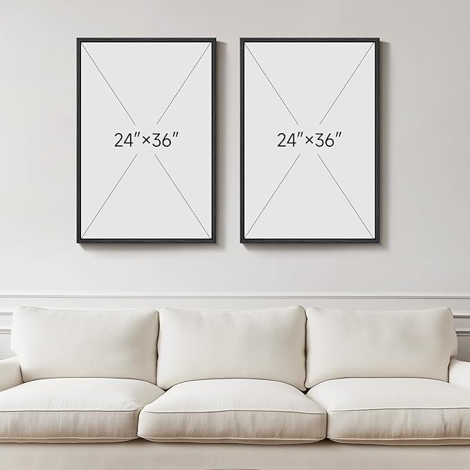 Large Framed Abstract Set of 2 Wall Art