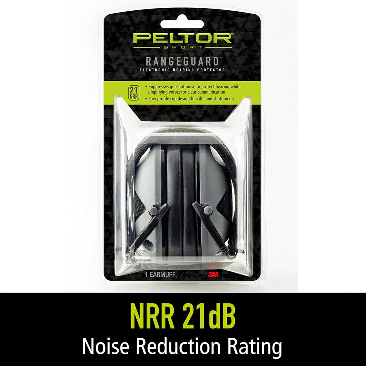 Sport RangeGuard™ Earmuffs by Peltor™ - Gray, Noise-Canceling Hearing Protection