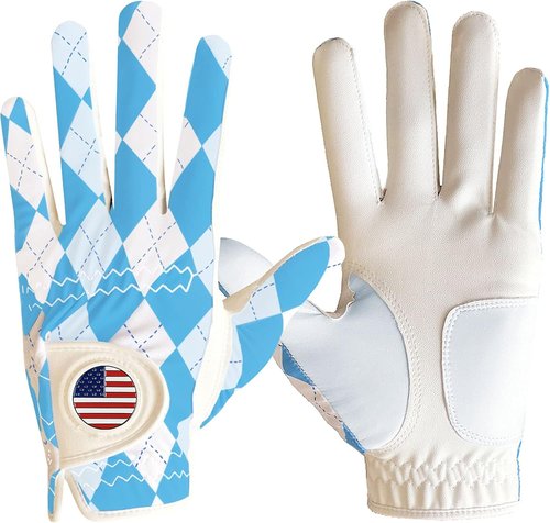 FINGER TEN Golf Gloves for Men - Stylish Patterns & Breathable Design | Comfortable All-Weather Grip, Sizes S-XL
