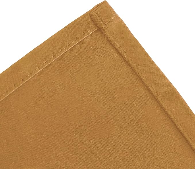 LEMOMO Mustard Yellow Thermal Blackout Curtains/52 x 54 Inch/Set of 2 Panels